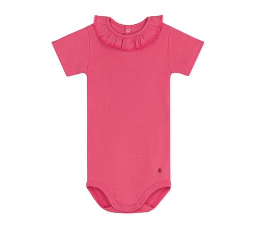 Petit Bateau Baby Mädchen A0CW5 Kurzarm-Body mit Kragen, Pfingstrose, 12 Monate von Petit Bateau
