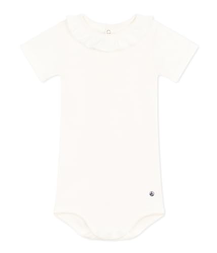 Petit Bateau Baby Mädchen A0A0R Body mit kurzen Ärmeln, Marshmallow, 6 Monate von Petit Bateau