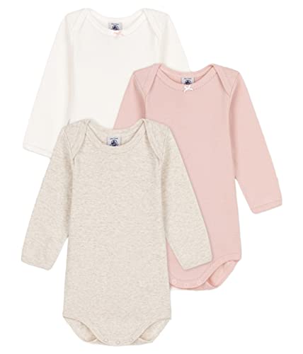 Petit Bateau Baby Mädchen Gestreifter Body mit langen Ärmeln, Variante 1, 12 Monate von Petit Bateau