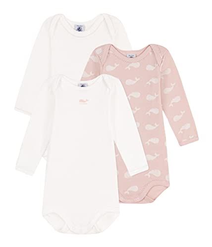 Petit Bateau Baby Mädchen Gestreifter Body mit langen Ärmeln, Variante 1, 18 Monate von Petit Bateau