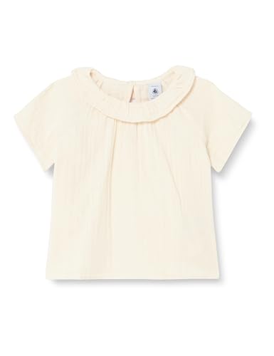 Petit Bateau Baby Mädchen Kurzarmbluse, Weiss Avalanche, 3 Monate von Petit Bateau