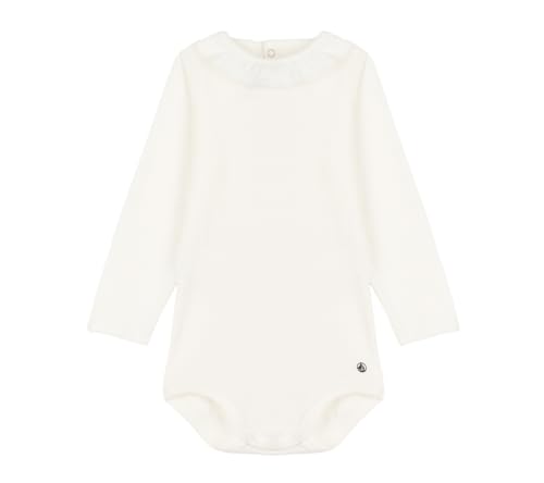 Petit Bateau Baby Mädchen Langarm-Body mit Kragen, Weiss Marshmallow, 24 Monate von Petit Bateau