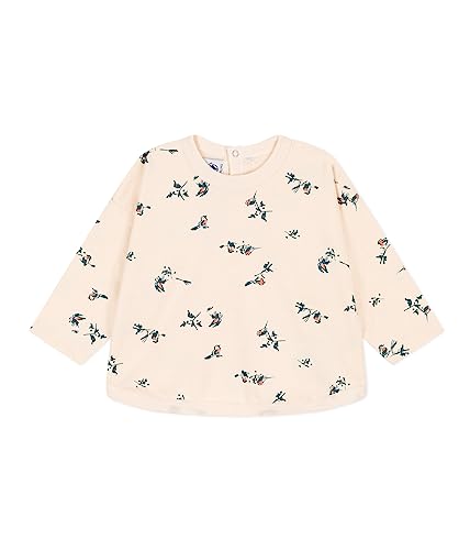 Petit Bateau Baby Mädchen Langarm-T-Shirt, Weiss Avalanche / Mehrfarbig, 12 Monate von Petit Bateau