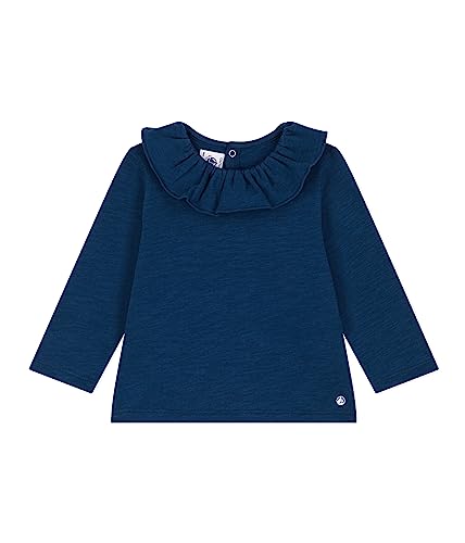 Petit Bateau Baby Mädchen Langarmbluse, Blau Incognito, 3 Monate von Petit Bateau