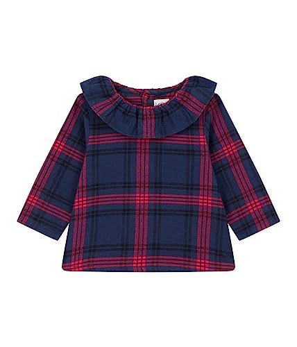 Petit Bateau Baby Mädchen Langarmbluse, Blau Smoking / Mehrfarbig, 18 Monate von Petit Bateau