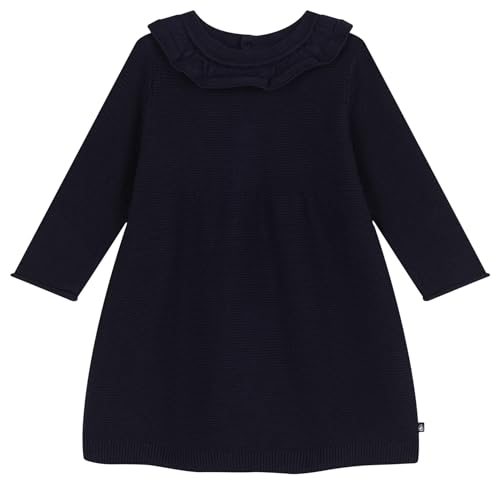 Petit Bateau Baby Mädchen Langarmkleid, Blau Smoking, 12 Monate von Petit Bateau