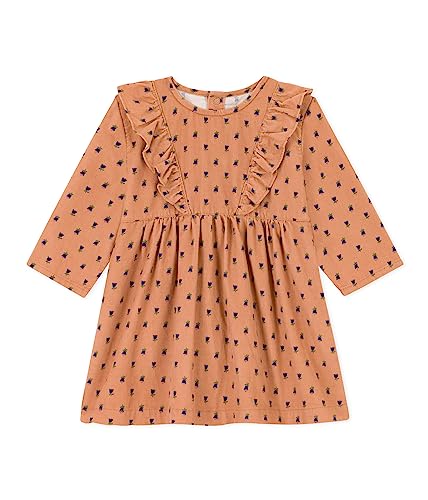 Petit Bateau Baby Mädchen Langarmkleid, Rosa Sienna / Mehrfarbig, 6 Monate von Petit Bateau