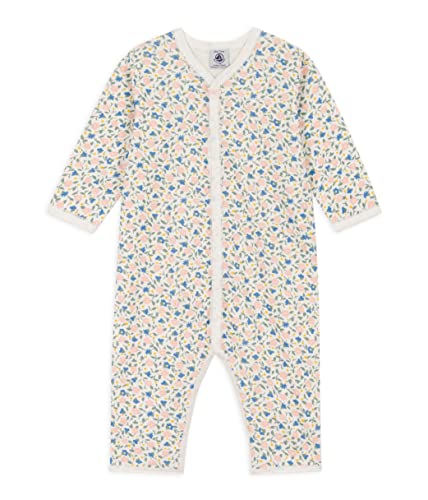 Petit Bateau Baby Mädchen Pyjama ohne Fuß für einen guten Schlaf, Weiss Marshmallow / Mehrfarbig, 3 Jahre von Petit Bateau