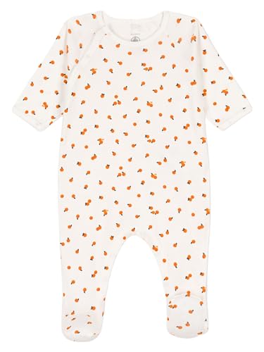 Petit Bateau Baby Mädchen Pyjama zum Schlafen gut, Weiss Marshmallow / Mehrfarbig, 0 Monate von Petit Bateau