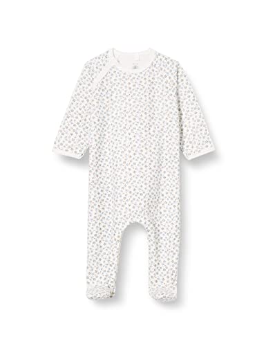 Petit Bateau Baby Mädchen Pyjama zum Schlafen gut, Weiss Marshmallow / Mehrfarbig, 0 Monate von Petit Bateau