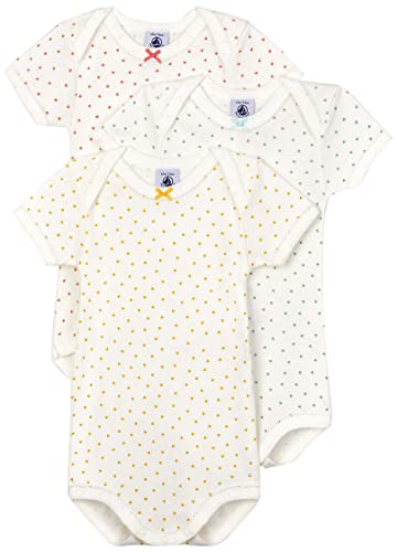 Petit Bateau Baby MädchenKurzarm-Body mit Streifen (3er Pack) , Variante 1, 12 Monate von Petit Bateau