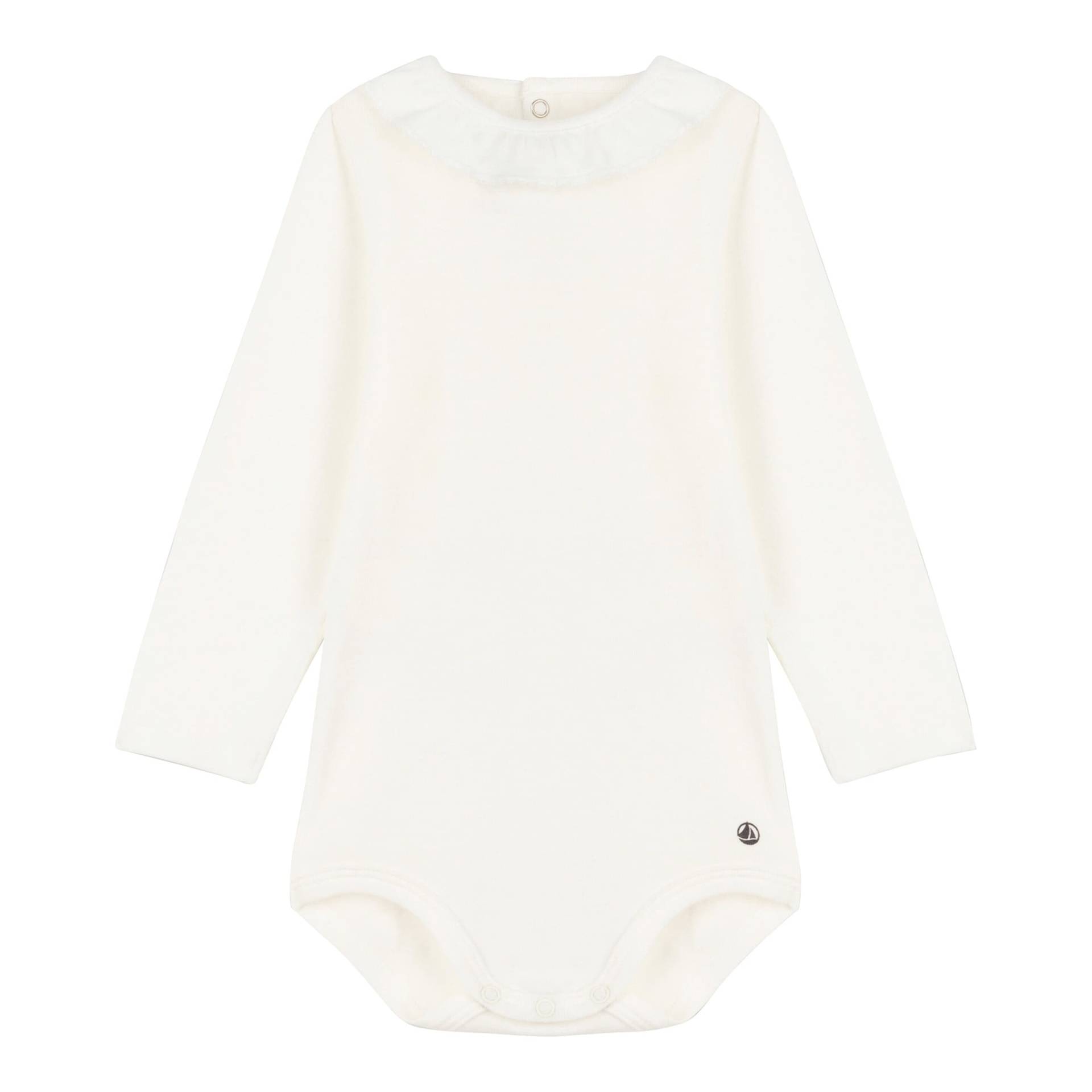 Petit Bateau Body langarm Rüschenkragen von Petit Bateau