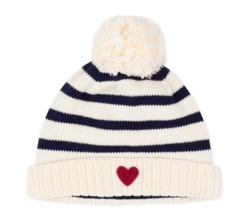 Petit Bateau Bonnet bébé rayé en Tricot doublé en Polaire von Petit Bateau
