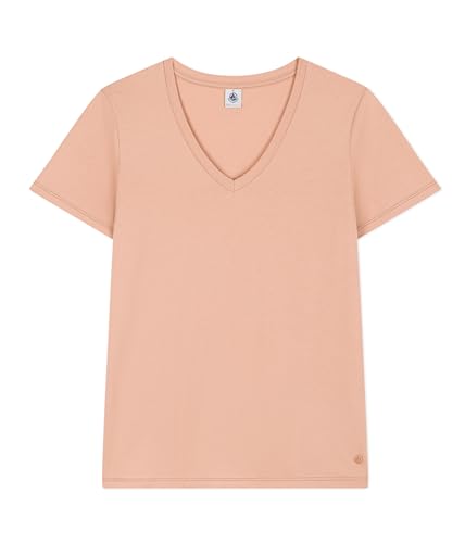 Petit Bateau Damen Kurzärmeliges T-shirt, Beige Vintage, S von Petit Bateau