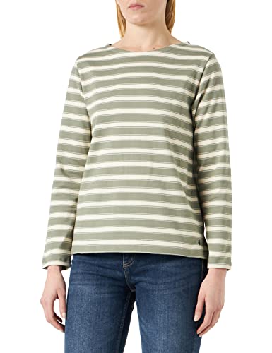 Petit Bateau Damen Matrose, Grün Marecage / Weiss Avalanche, S von Petit Bateau