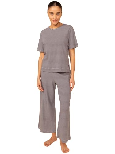 Petit Bateau Damen Pyjama, Blau Smoking / Weiss Marshmallow, XXS von Petit Bateau