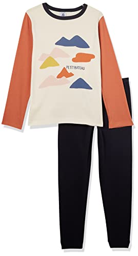 Petit Bateau Jungen Pyjama, Blau Smoking / Mehrfarbig, 5 Jahre von Petit Bateau