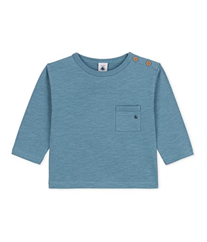 Petit Bateau Baby Jungen Langarm-T-Shirt, Blau Rover, 12 Monate von Petit Bateau