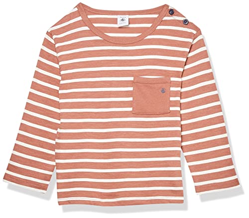 Petit Bateau Baby Jungen Langarm-T-Shirt, Braun Cina / Weiss Avalanche, 3 Jahre von Petit Bateau