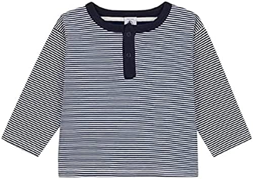 Petit Bateau Baby Jungen Langarm-T-Shirt, Blau Medieval / Beige Montelimar, 3 Jahre von Petit Bateau