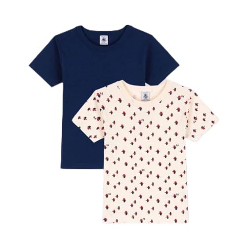 Petit Bateau Jungen A05KZ T-Shirt, Medieval + Avalanco/Multico, 8 Jahre (2er Pack) von Petit Bateau