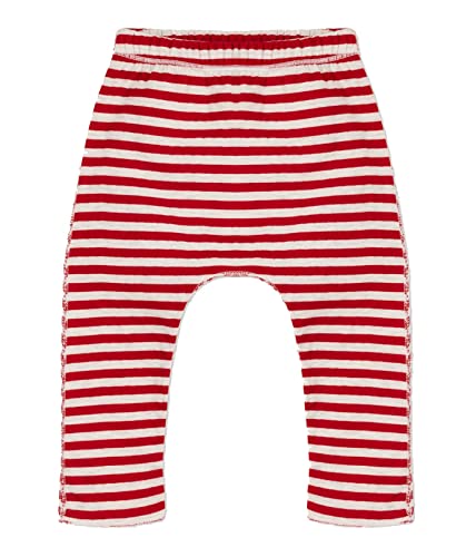 Petit Bateau Baby Jungen Hose, Rot Stop / Beige Montelimar, 24 Monate von Petit Bateau