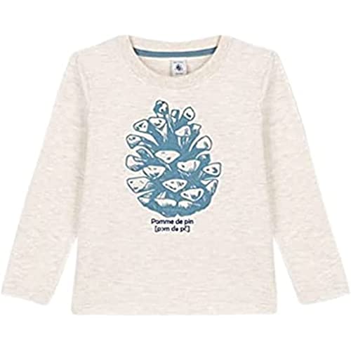 Petit Bateau Jungen Langarm-T-Shirt, Beige Montelimar Chine, 10 Jahre von Petit Bateau