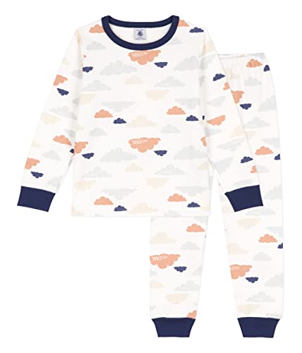 Petit Bateau Jungen Pyjama, Weiss Marshmallow / Mehrfarbig, 6 Jahre von Petit Bateau