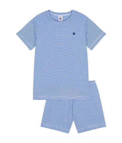 Petit Bateau Jungen A09LA Pyjacurt, Delphinium/Marshmallow, 5 Jahre von Petit Bateau