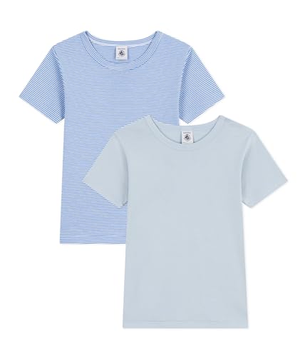 Petit Bateau Jungen A0A8L T-Shirt, Variante 1, 10 Jahre (2er Pack) von Petit Bateau