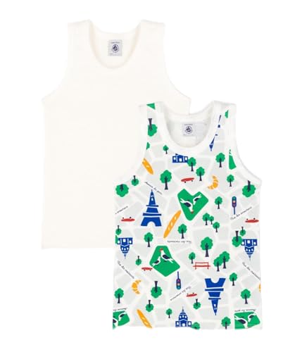 Petit Bateau Jungen A0AB5 Tanktop, Variante 1, 12 Jahre (2er Pack) von Petit Bateau