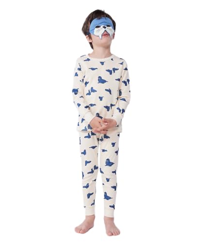 Petit Bateau Jungen A0CQ6 Pyjama und Maske, Ecru/Mehrfarbig, 8 Jahre von Petit Bateau