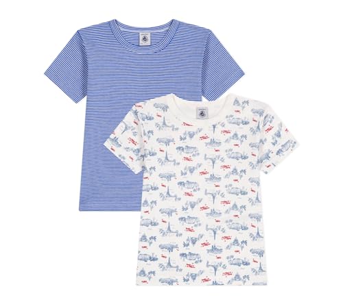 Petit Bateau Jungen A0CSC Kurzarm-T-Shirts, Variante 1, 5 Jahre (2er Pack) von Petit Bateau