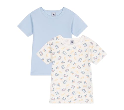 Petit Bateau Jungen A0CSF Kurzarm-T-Shirts, Variante 1, 3 Jahre (2er Pack) von Petit Bateau