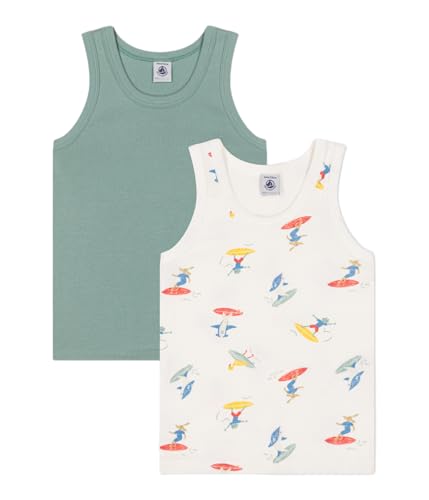 Petit Bateau Jungen A0CSY Tanktops, Variante 1, 4 Jahre (2er Pack) von Petit Bateau