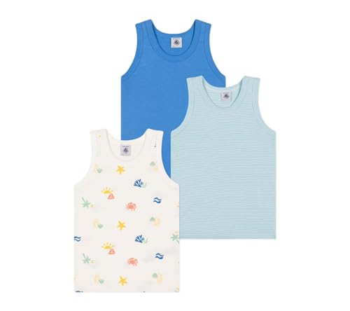 Petit Bateau Jungen A0CT3 Tanktops, Variante 1, 3 Jahre (3er Pack) von Petit Bateau