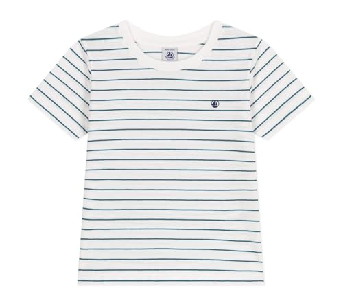 Petit Bateau Jungen A0CYV Kurzärmeliges T-Shirt, Marshmallow/Libelle, 6 Jahre von Petit Bateau