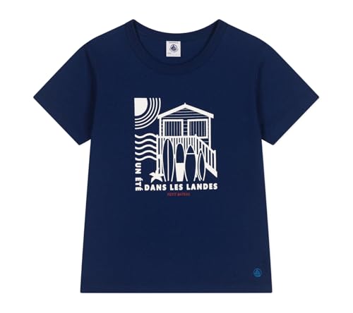 Petit Bateau Jungen A0CYY Kurzärmeliges T-Shirt, Blau, 4 Jahre von Petit Bateau