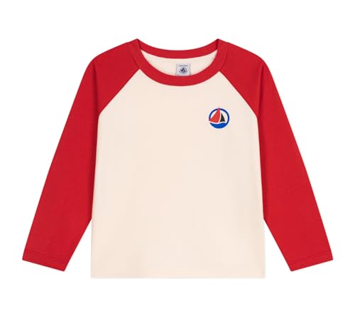 Petit Bateau Jungen A0D4I Langarm-T-Shirt, Lawine/Aurora, 8 Jahre von Petit Bateau