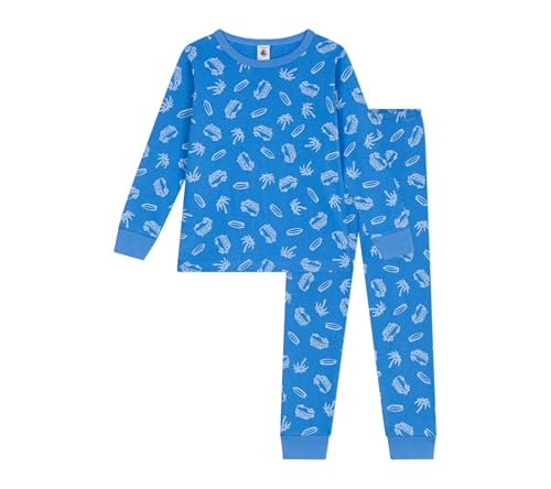 Petit Bateau Jungen A0D5K Schlafstrampler, Blau/Weiß, 5 Jahre von Petit Bateau