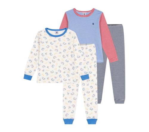 Petit Bateau Jungen A0D6V umstandspyjama Damen, Variante 1, 4 Jahre (2er Pack) von Petit Bateau