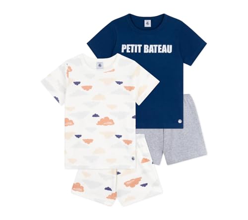 Petit Bateau Jungen A0D7C Pyjama, Variante 1, 8 Jahre (2er Pack) von Petit Bateau