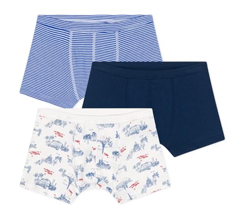 Petit Bateau Jungen A0DKM Boxer, Variante 1, 4 Jahre (3er Pack) von Petit Bateau