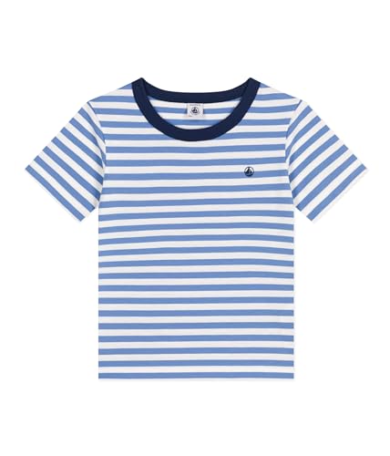 Petit Bateau Jungen A0a1d T-Shirt, Gallisch/Marshmallow, 5 Jahre von Petit Bateau