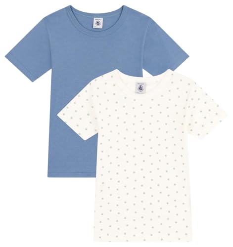 Petit Bateau Jungen A0A8J T-Shirt, Variante 1, 12 Jahre (2er Pack) von Petit Bateau