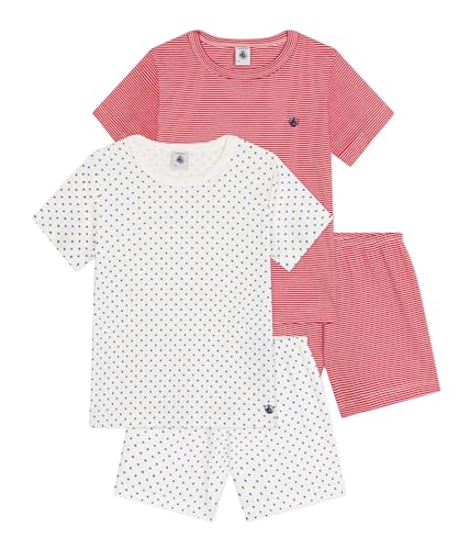 Petit Bateau Jungen A0ABC Pyjacurt, Variante 1, 12 Jahre (2er Pack) von Petit Bateau