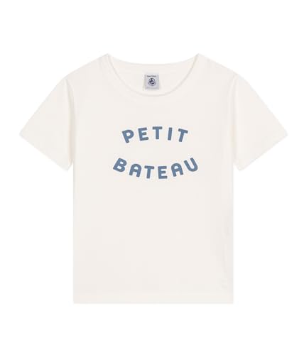 Petit Bateau Jungen A0AMO T-Shirt, Marshmallow, 8 Jahre von Petit Bateau