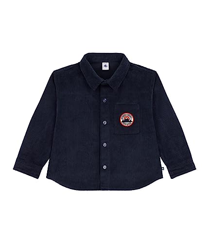 Petit Bateau Jungen Langarm-Overshirt, Blau Smoking, 8 Jahre von Petit Bateau