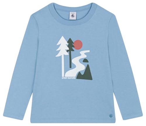 Petit Bateau Jungen Langarm-T-Shirt, Blau Azul, 12 Jahre von Petit Bateau