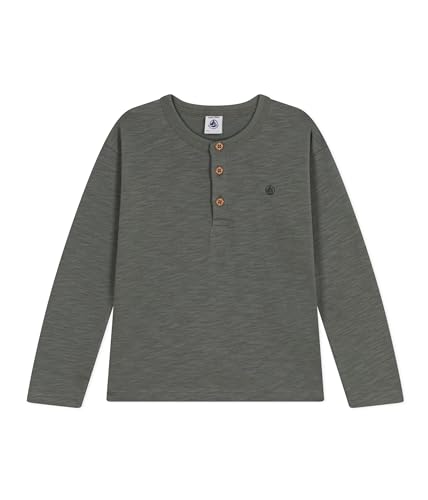 Petit Bateau Jungen Langarm-T-Shirt, Grün Thuya, 8 Jahre von Petit Bateau